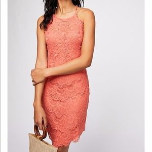 Free People She's Got It Lace Slip Dress SMALL New